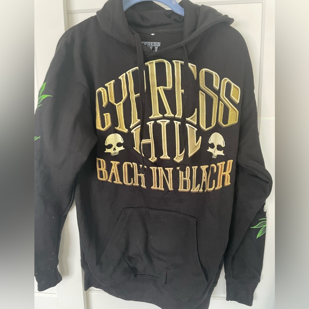Cypress Hill “Back in Black” Black hoodie with front and back graphics